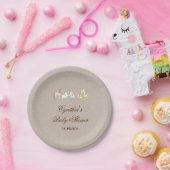 Assiettes En Carton Plaques de papier Baby shower pour animaux de ferm (Fête)