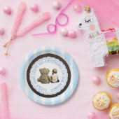 Assiettes En Carton Plaques de papier Baby shower pour bébé et ours en (Fête)