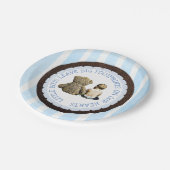 Assiettes En Carton Plaques de papier Baby shower pour bébé et ours en (Angle)