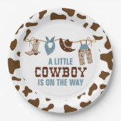 Assiettes En Carton Plaques de papier Baby shower Rodeo Western Cowboy (Devant)