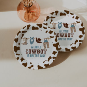 Assiettes En Carton Plaques de papier Baby shower Rodeo Western Cowboy