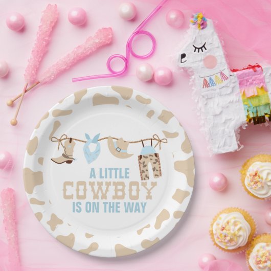 Assiettes En Carton Plaques de papier Baby shower Rodeo Western Cowboy (Fête)