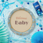 Assiettes En Carton Plaques de papier baby shower rond Moose et Mobile (Fête)