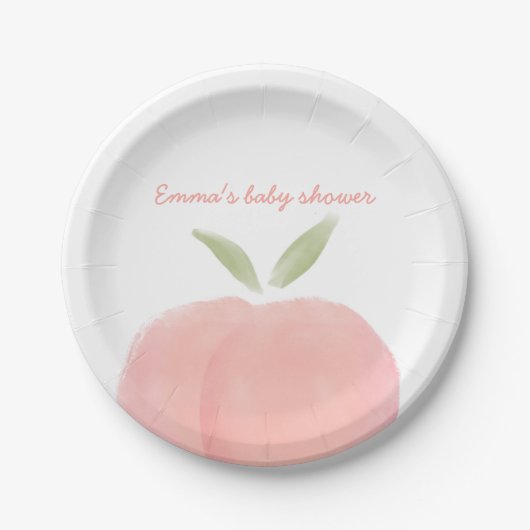 Assiettes En Carton Plaques de papier Baby shower rose doux (Devant)