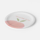 Assiettes En Carton Plaques de papier Baby shower rose doux (Angle)