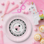 Assiettes En Carton Plaques de papier Baby shower rose Ladybug (Fête)