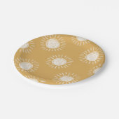 Assiettes En Carton Plaques de papier Baby shower Sun Boho (Angle)