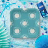 Assiettes En Carton Plaques de papier Baby shower Sun Boho (Fête)