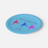 Assiettes En Carton Plaques de papier Ballerina anniversaire fête avec (Angle)