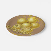 Assiettes En Carton Plaques de papier, Ballons d'or d'anniversaire heu (Angle)