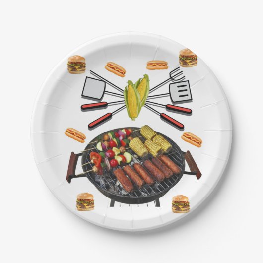 Assiettes En Carton Plaques de papier barbecue (Devant)