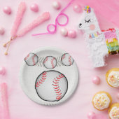 Assiettes En Carton Plaques de papier Baseball (Fête)