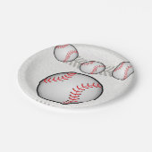 Assiettes En Carton Plaques de papier Baseball (Angle)