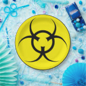 Assiettes En Carton Plaques de papier biodangereux. (Fête)