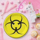 Assiettes En Carton Plaques de papier biodangereux. (Fête)