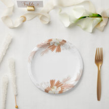 Plaques de papier blanc Boho