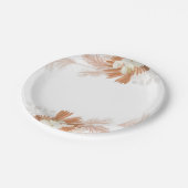Assiettes En Carton Plaques de papier blanc Boho (Angle)