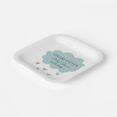 Assiettes En Carton Plaques de papier bleu Baby shower nuage de pluie (Angulaire)