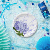 Assiettes En Carton Plaques de papier bleu Hydrangea (Fête)