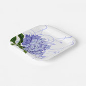 Assiettes En Carton Plaques de papier bleu Hydrangea (Angulaire)
