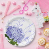 Assiettes En Carton Plaques de papier bleu Hydrangea (Fête)