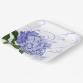 Assiettes En Carton Plaques de papier bleu Hydrangea (Angulaire)