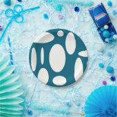 Assiettes En Carton Plaques de papier bleu ovale (Fête)