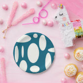 Assiettes En Carton Plaques de papier bleu ovale (Fête)