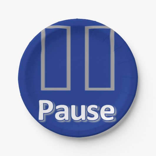 Assiettes En Carton Plaques de papier Bleu Pause (Devant)