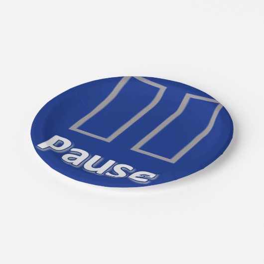 Assiettes En Carton Plaques de papier Bleu Pause (Angle)