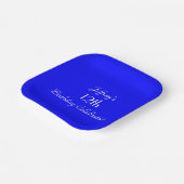 Assiettes En Carton Plaques de papier bleu vif, 12e anniversaire (Angulaire)