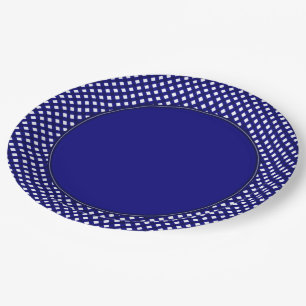ASSIETTES EN CARTON PLAQUES DE PAPIER BLEUS 4 FONDS CHEX-2