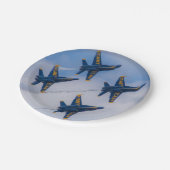 Assiettes En Carton Plaques de papier Blue Angels (Angle)
