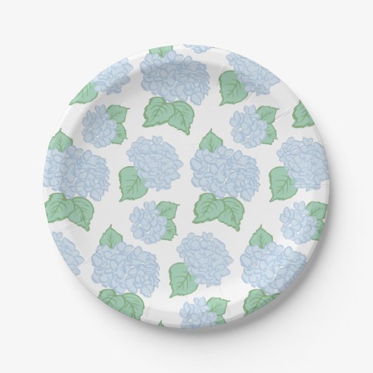 Assiettes En Carton Plaques de papier Blue Hydrangea (Devant)