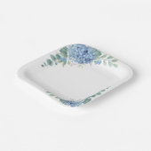 Assiettes En Carton Plaques de papier Blue Hydrangeas (Angulaire)