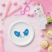 Assiettes En Carton Plaques de papier Blue Winter Mittens (Fête)