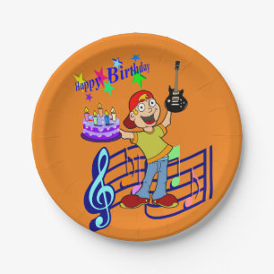 Assiettes En Carton Plaques de papier, Bonne musique de guitare rock d