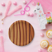 Assiettes En Carton Plaques de papier Brûlé Rustique Orange (Fête)