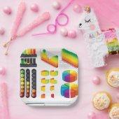 Assiettes En Carton Plaques de papier Business Graphes (Fête)