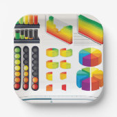 Assiettes En Carton Plaques de papier Business Graphes (Recto)