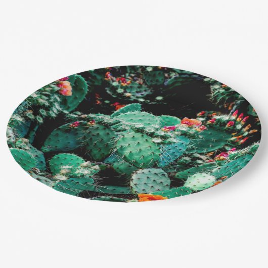 Assiettes En Carton Plaques de papier Cactus (Angle)