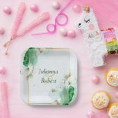 Assiettes En Carton Plaques de papier calcaire blanc (Fête)