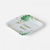 Assiettes En Carton Plaques de papier calcaire blanc (Angulaire)