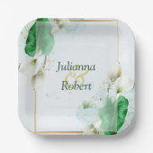 Assiettes En Carton Plaques de papier calcaire blanc (Recto)