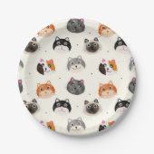 Assiettes En Carton Plaques de papier calcaire Calico Kitty (Devant)
