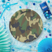 Assiettes En Carton Plaques de papier camouflage (Fête)