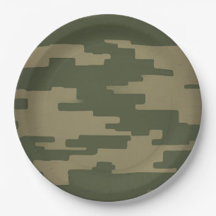 Assiettes En Carton Plaques de papier camouflage