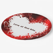 Assiettes En Carton Plaques de papier cardiaque (Angle)