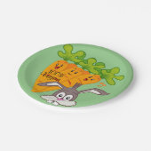 Assiettes En Carton Plaques de papier, carottes lapin 100% Vegan (Angle)