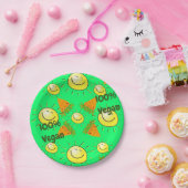 Assiettes En Carton Plaques de papier, carottes Sun 100% Vegan (Fête)